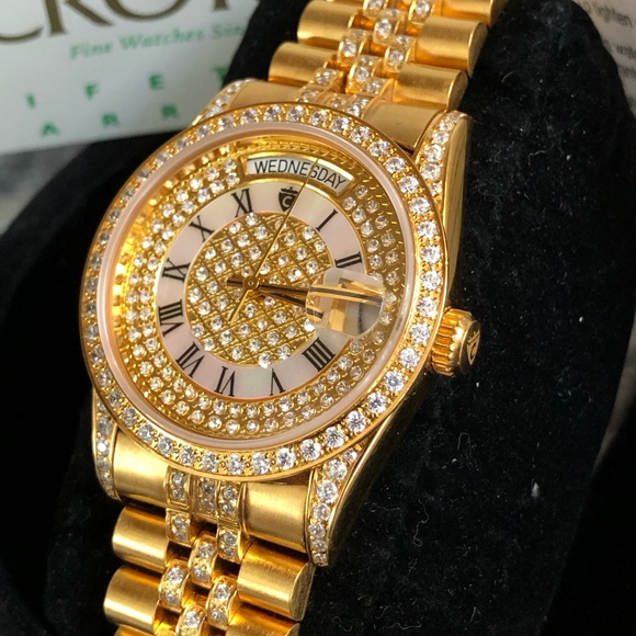 🚨SOLD🚨on Mercari Croton 1st Gen Bellagio Swiss Eta 2834-2 Day Date 25J watch - Picture 11 of 13